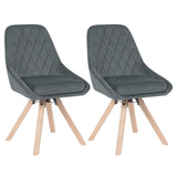 Set van 2 luxe velvet eetkamerstoelen van BukkitBow met 360° draaifunctie, elegante en comfortabele zitplaatsen.