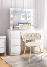 Set van 2 BukkitBow luxe velvet eetkamerstoelen met gouden onderstel, stijlvolle en comfortabele stoelen voor de eetkamer.