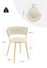 Set van 2 BukkitBow luxe velvet eetkamerstoelen met gouden onderstel, zachte bekleding en elegante uitstraling.