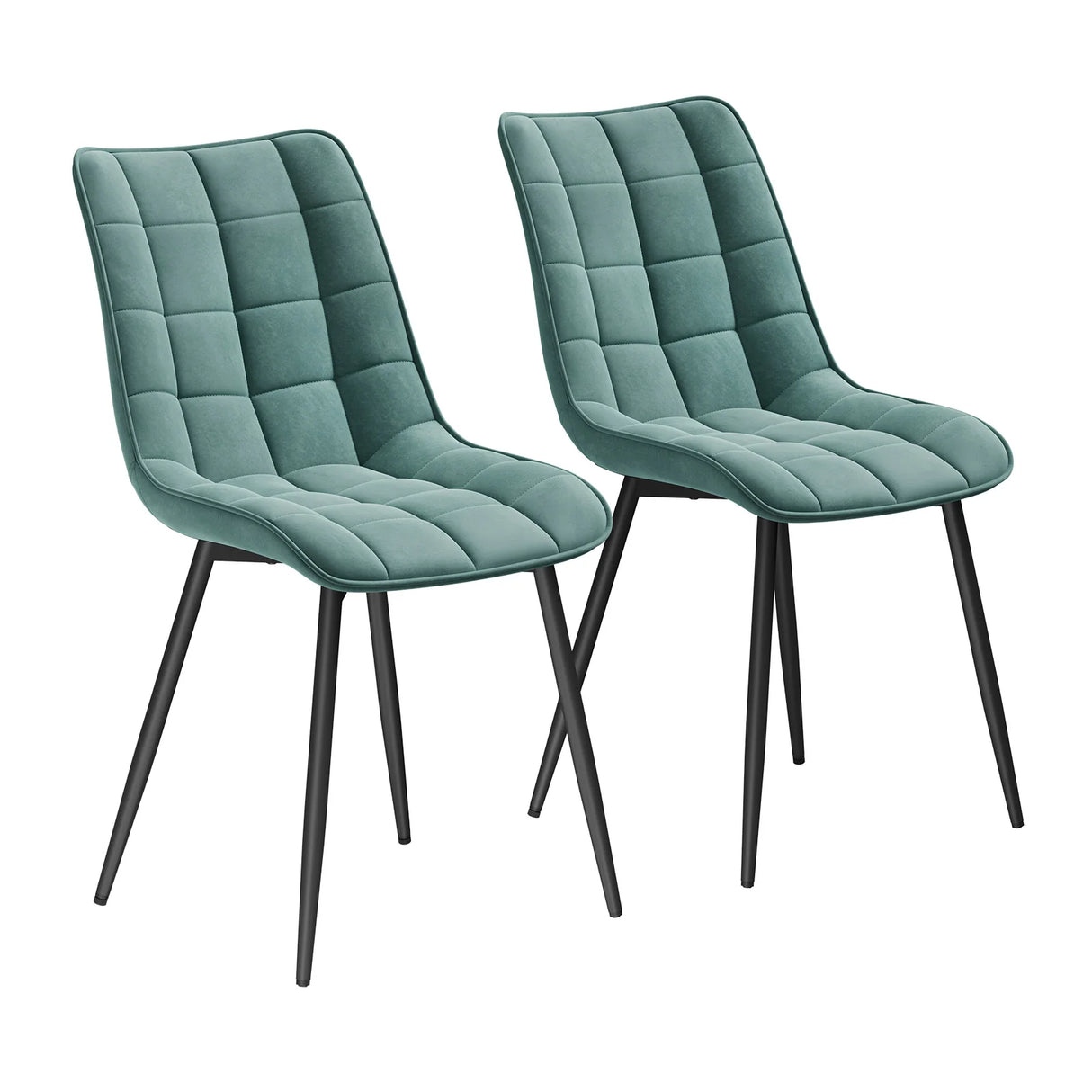 Set van 2 BukkitBow luxe velvet eetkamerstoelen met metalen poten, comfortabele en stijlvolle design voor de eetkamer.