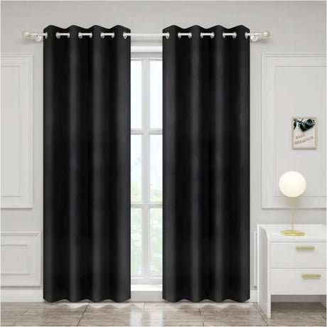 Luxe fluweel verduisteringsgordijn van BukkitBow, dubbel geweven, 140 cm breed, in verschillende lengtes, in gezellige kamer.