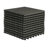 Luxe BukkitBow WPC kliktegels 11-delig voor terras en balkon, waterbestendige terrastegels met houtlook design.