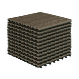 Luxe BukkitBow WPC kliktegels, 11-delig, waterbestendige terras- en balkontegels, comfortabele en duurzame buitenvloer.