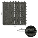 BukkitBow Luxe WPC kliktegels 11-delig voor terras en balkon, waterbestendige terrastegels met natuurlijke uitstraling