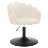 BukkitBow make-up stoel met bloemvormig ontwerp, verstelbare hoogte, comfortabele barkruk voor beautyruimtes.