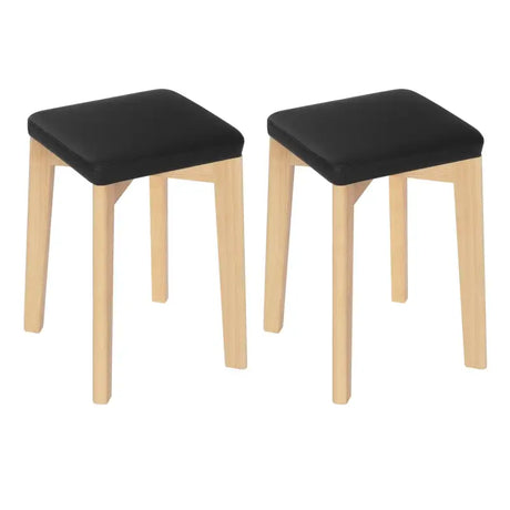 BukkitBow massief beukenhouten kruk met stabiele structuur, zachte zitting en compact ontwerp, afmetingen 32,5x32,5x47cm.