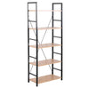 Industriële metalen ladderboekenkast van BukkitBow met 5 planken, afmetingen 28x60x148 cm, in een stoer industriële stijl