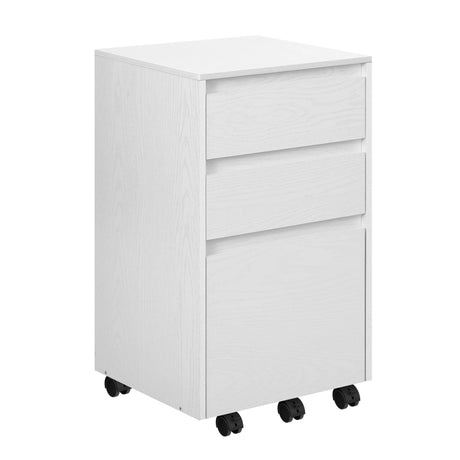 BukkitBow mobiele archiefkast met 3 laden en wielen, rolcontainer voor kantoor en woonkamer, bureau organizer