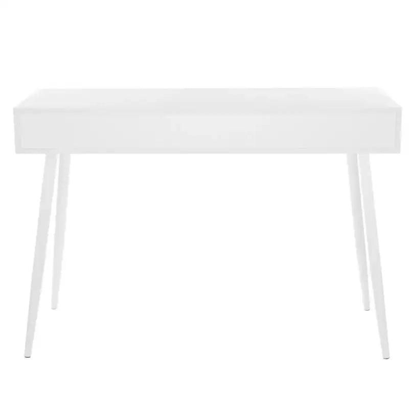 BukkitBow modern compact bureau met lade en open opbergruimte, 50x110x75cm, ideaal voor een moderne werkomgeving.