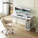BukkitBow - Modern Bureau met 2 Laden - Stopcontact & USB - 120cm