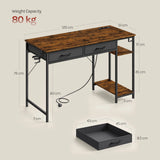 BukkitBow - Modern Bureau met 2 Laden - Stopcontact & USB - 120cm