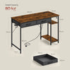 BukkitBow - Modern Bureau met 2 Laden - Stopcontact & USB - 120cm