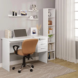 Moderne BukkitBow bureau van 120cm breed met 3 laden en slot, zwart en strakke design, ideaal voor kantoor of thuiswerkruimte.