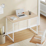 Robuust industrieel BukkitBow bureau met metalen frame en modern ontwerp, geschikt voor kantoor of thuiswerkruimte