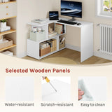 BukkitBow - Modern HoekBureau met 4 Open Opbergvakken