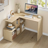 BukkitBow - Modern HoekBureau met 4 Open Opbergvakken