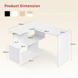 BukkitBow - Modern HoekBureau met 4 Open Opbergvakken
