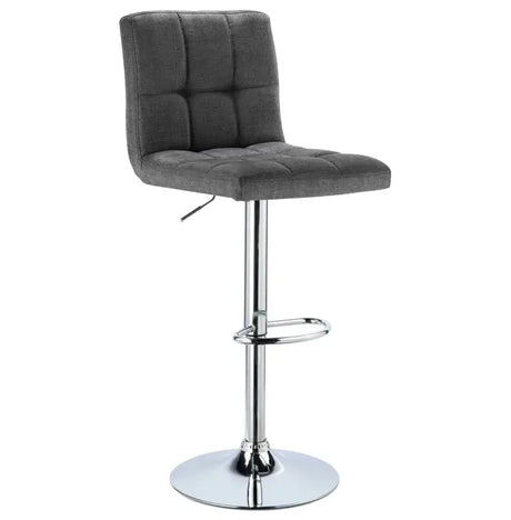 BukkitBow - Moderne Barkruk - Linnen en Verchroomd Staal