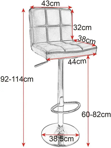 BukkitBow - Moderne Barkruk - Linnen en Verchroomd Staal