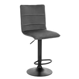 BukkitBow moderne barkruk met synthetisch leer of fluweel, verstelbaar en draaibaar, ergonomisch ontwerp, zithoogte 59-79 cm.