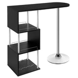 Moderne BukkitBow bartafel met S-vormige rek en flessenhouders, ideaal voor thuis of in de horeca, in een strakke design.