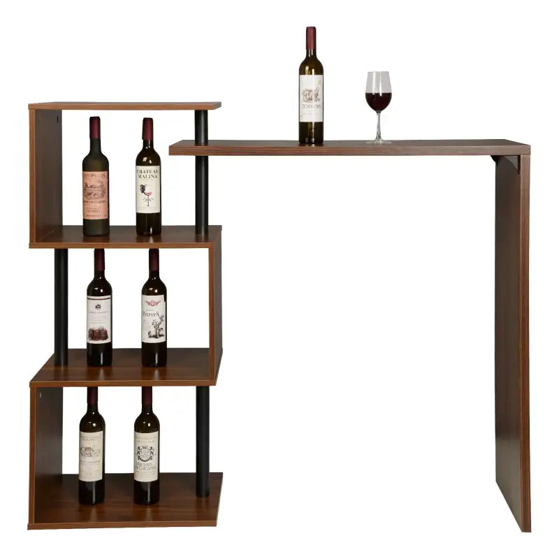 Moderne BukkitBow bartafel met opbergvakken, verkrijgbaar in wit, zwart of donkerbruin, 97,5x38cm, max 100kg draagvermogen.