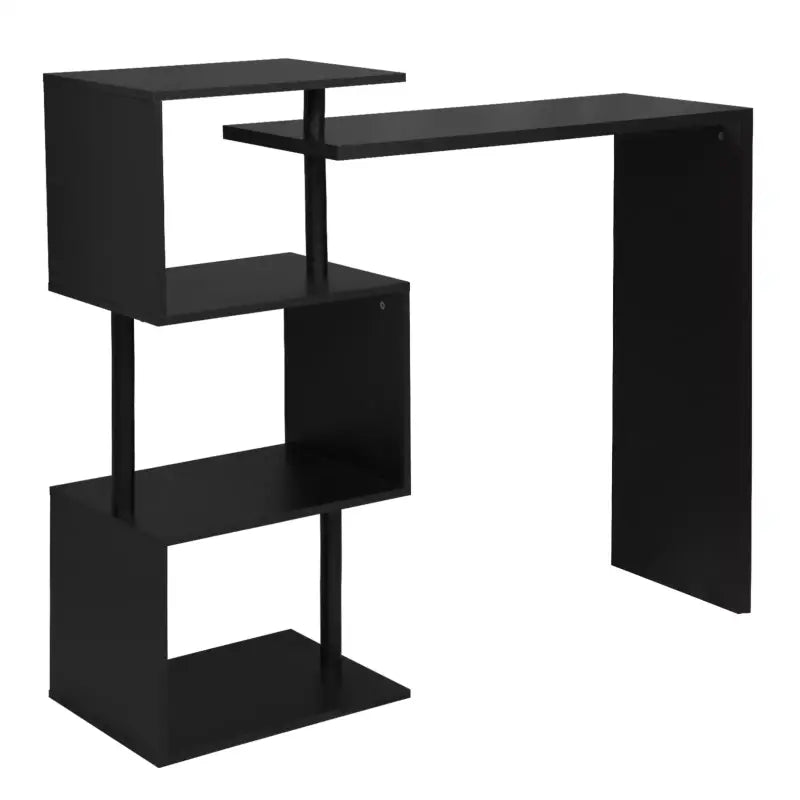 Moderne BukkitBow bartafel met vakken in wit, zwart of donkerbruin, 97,5x38cm, max capaciteit 100kg, geschikt voor thuis en bar.
