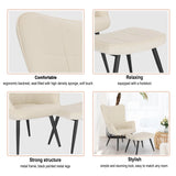 Moderne BukkitBow corduroy fauteuil met voetenbank, retro design en comfortabele zitruimte, in een stijlvolle woonkamer setting.
