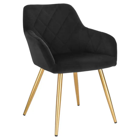 BukkitBow moderne eetkamerstoel van stof en fluweel met ergonomisch design en stevige constructie, zithoogte 47 cm.