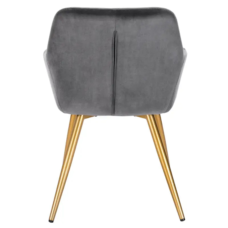 Moderne BukkitBow eetkamerstoel van stof en fluweel, ergonomisch en comfortabel met een zithoogte van 47 cm.