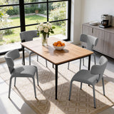 BukkitBow moderne eetkamerstoelen met metalen onderstel en wielen, set van 2, comfortabele en stijlvolle eetkamerstoel.