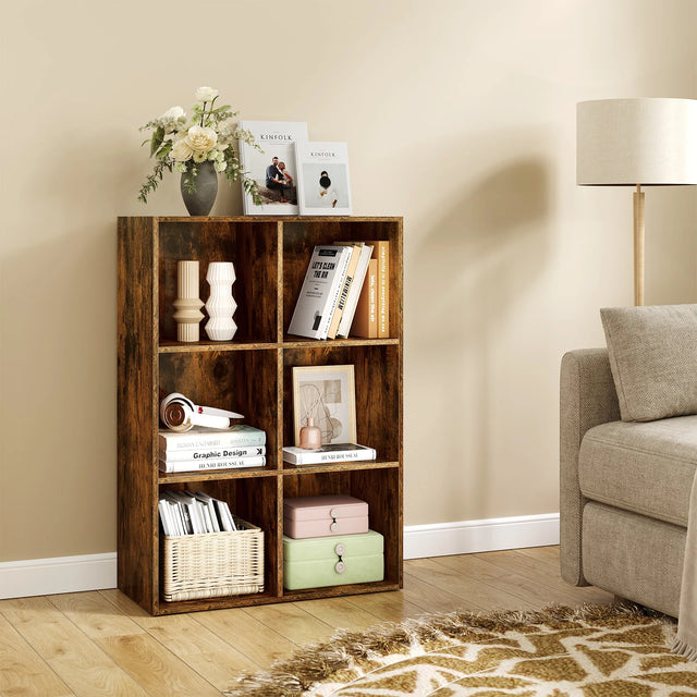 Moderne BukkitBow kubus boekenkast met open vakken, geschikt als roomdivider, zwart en minimalistisch ontworpen.