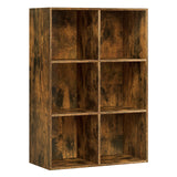 Moderne BukkitBow kubus boekenkast met open vakken, gebruikt als roomdivider, in neutrale kleuren, strak en functioneel design.