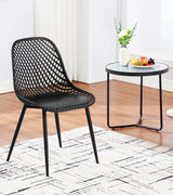 Set van 4 BukkitBow Scandinavische eetkamerstoelen met open rug, moderne kuipvorm in lichte houtafwerking