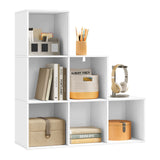 BukkitBow - Moderne Trapvormige Boekenkast met 6 Open Vakkenkast