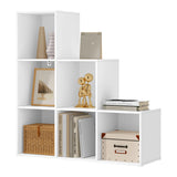 BukkitBow - Moderne Trapvormige Boekenkast met 6 Open Vakkenkast