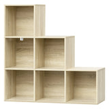 BukkitBow - Moderne Trapvormige Boekenkast met 6 Open Vakkenkast