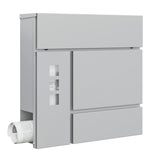 Moderne BukkitBow wandbrievenbus met kijkvensters en krantenvak, strakke design en functioneel voor huispost.
