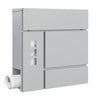 Moderne BukkitBow wandbrievenbus met kijkvensters en krantenvak, strakke design en functioneel voor huispost.