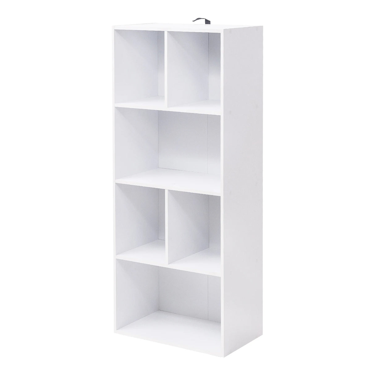 BukkitBow - Moderne Witte Boekenkast met 6 Open Vakken - 118cm Hoog