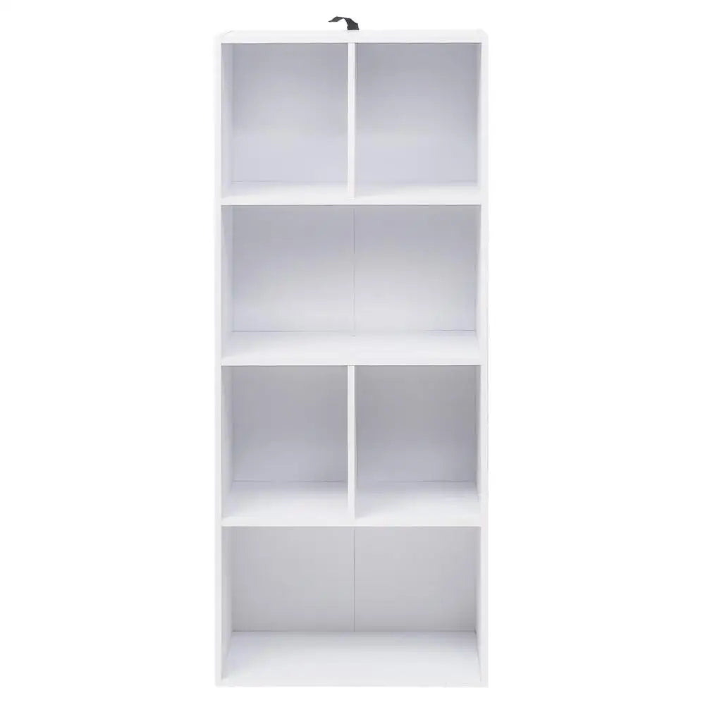 BukkitBow - Moderne Witte Boekenkast met 6 Open Vakken - 118cm Hoog