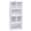 BukkitBow - Moderne Witte Boekenkast met 6 Open Vakken - 118cm Hoog