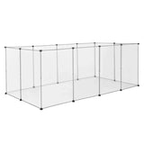 Modulaire BukkitBow knaagdierenren met stevige panelen voor konijnen en kleine dieren, afmetingen 100x200x70 cm, geschikt voor knaagdieren.