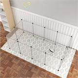 Stevige modulaire knaagdierenren van BukkitBow met 100x200x70cm, inclusief stevige panelen voor konijnen en knaagdieren.