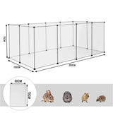 Modulaire BukkitBow dierenren voor knaagdieren en konijnen, stevige panelen, 100x200x70cm, geschikt voor knaagdieren en konijnen.