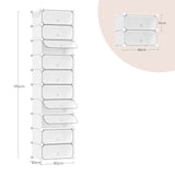 Wit BukkitBow modulaire schoenenkast met 10 vakken, stofvrij en ideaal voor het organiseren van schoenen in huis.