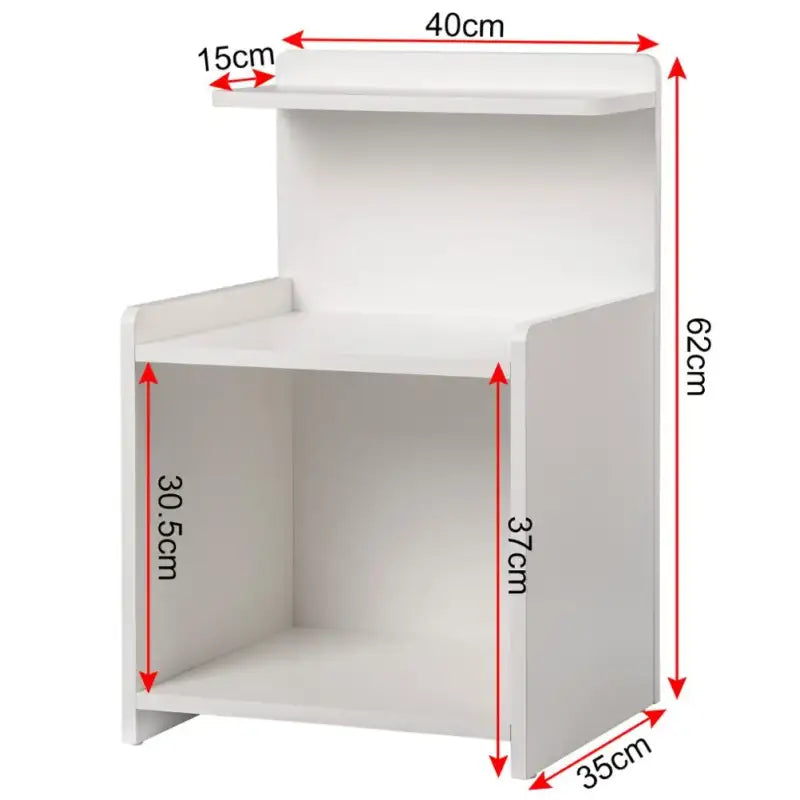 BukkitBow multifunctioneel nachtkastje, 40x35x62cm, geschikt als salontafel of decor, tot 5kg belastbaarheid, modern design
