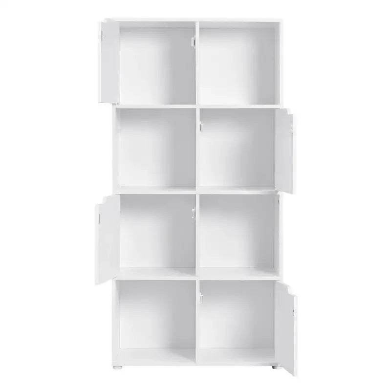 BukkitBow multifunctionele boekenkast met 8 compartimenten, compact en stijlvol, veilig ontwerp, 60x120x30cm, voor in de woonkamer