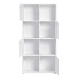 BukkitBow multifunctionele boekenkast met 8 compartimenten, compact en stijlvol, veilig ontwerp, 60x120x30cm, voor in de woonkamer
