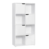 Multifunctionele BukkitBow boekenkast met 8 compartimenten, compact en stijlvol, veiligheidsontwerp, afmetingen 60x120x30cm.